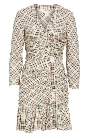 Women's Veronica Beard Rowe Asymmetrical Button Dress - Red