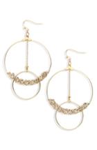 Women's Panacea Crystal Beaded Lyrd Circle Earrings