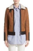 Women's Belstaff Danford Genuine Shearling Jacket Us / 38 It - Beige