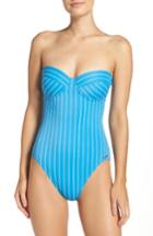 Women's Vince Camuto Underwire One-piece Swimsuit - Blue