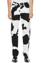 Men's Calvin Klein Jeans Cow Print Straight Leg Jeans X 32 - White