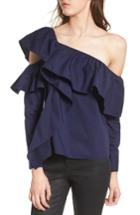 Women's Leith One-shoulder Ruffle Top - Blue