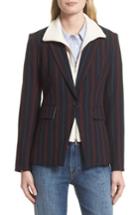 Women's Veronica Beard Carter Cutaway Jacket With Removable Dickey