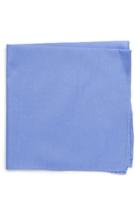 Men's Nordstrom Men's Shop Solid Cotton & Silk Pocket Square, Size - Blue