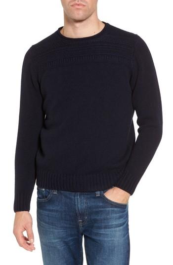 Men's Inis Meain Roll Neck Wool Sweater - Blue