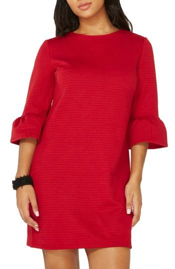 Women's Dorothy Perkins Ruffle Sleeve Shift Dress Us / 8 Uk - Red