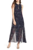 Women's Chelsea28 Print Tiered Maxi Dress, Size - Blue