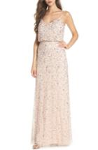 Women's Adrianna Papell Sequin Blouson Gown - Pink