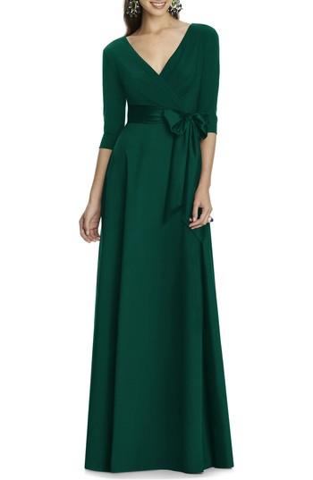 Women's Alfred Sung Jersey Bodice A-line Gown - Green