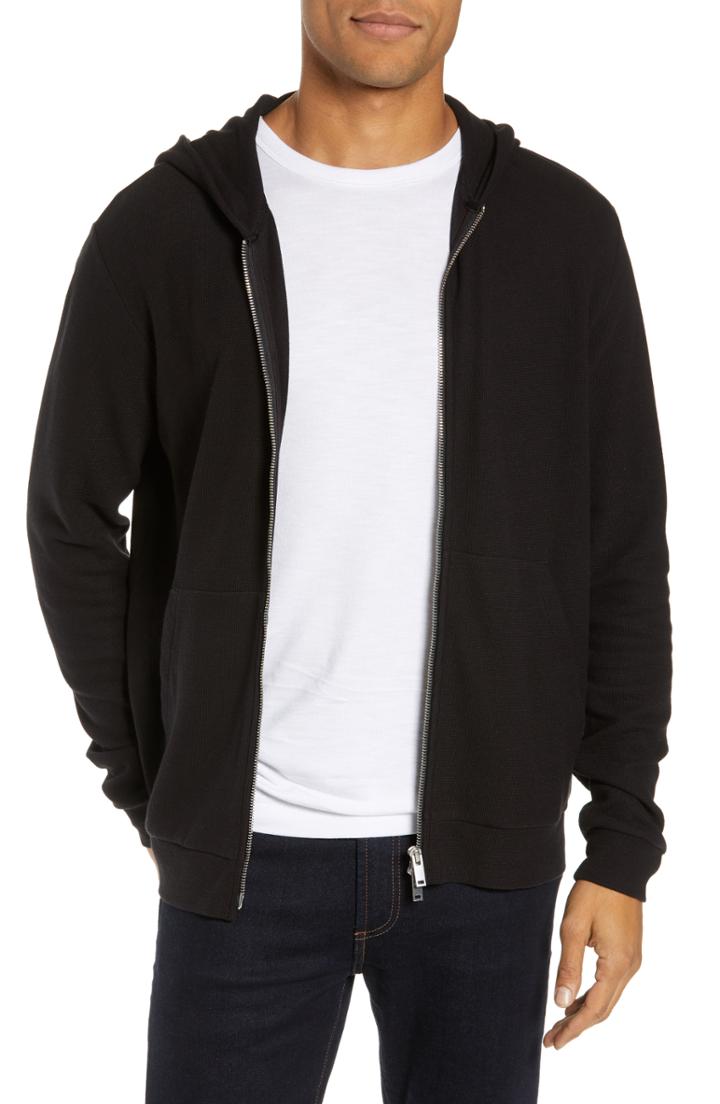 Men's Theory Essential Zip Hoodie - Black