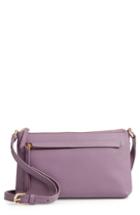 Nordstrom Mya Leather Crossbody Bag - Purple