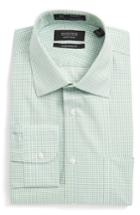 Men's Nordstrom Men's Shop Smartcare(tm) Traditional Fit Check Dress Shirt - 33 - Green