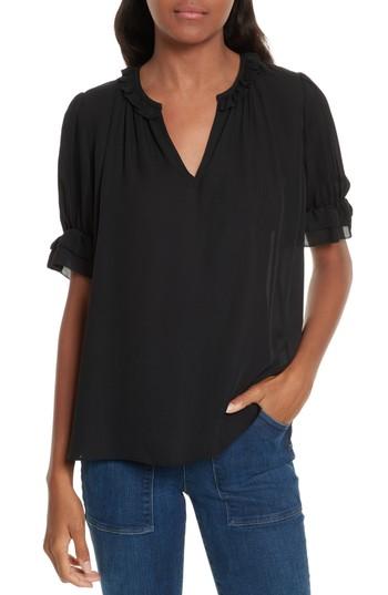 Women's Joie Arlinda Ruffle Top - Black