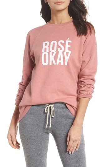 Women's Brunette The Label Rose Okay Sweatshirt - Coral