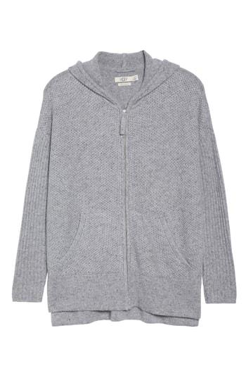 Women's Ugg Elyse Cashmere Zip Hoodie - Grey