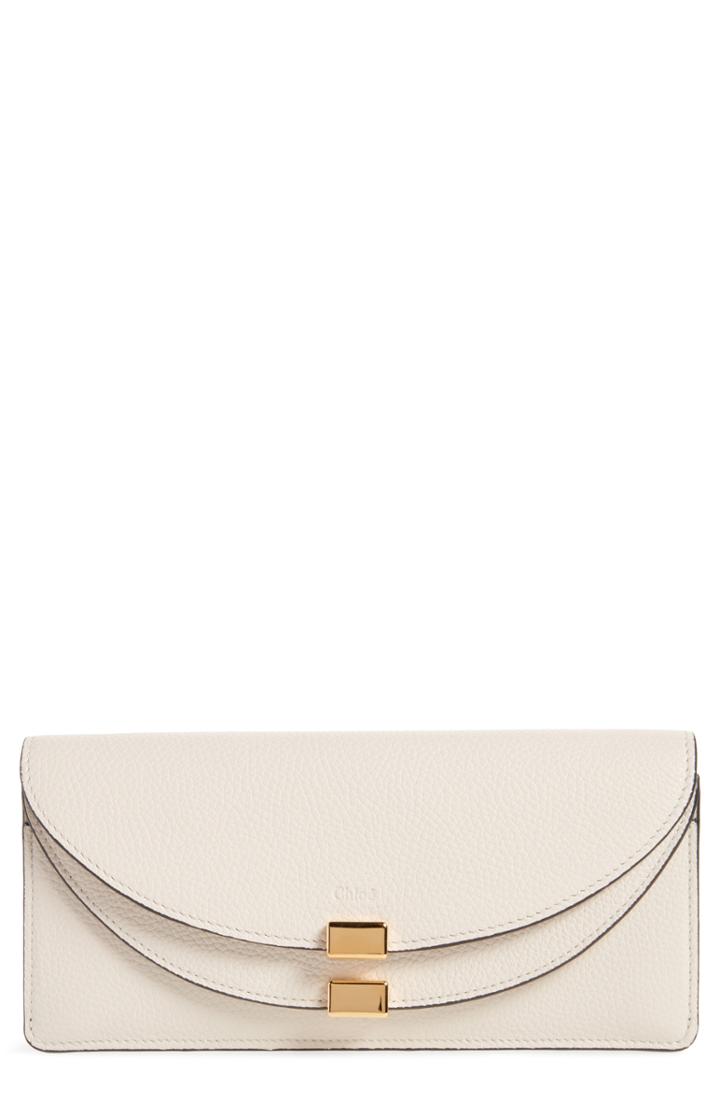 Women's Chloe Georgia Continental Leather Wallet - White