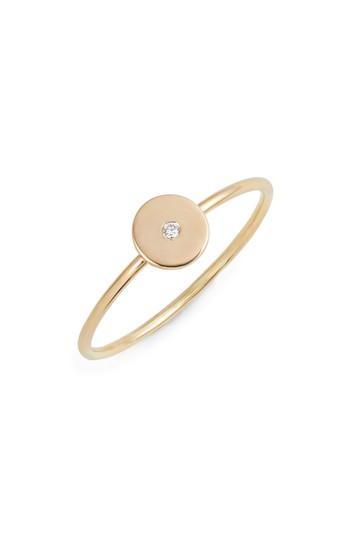 Women's Zoe Chicco Diamond Disc Stackable Ring