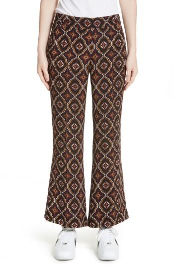 Women's A.l.c. Felix Print Silk Pants - Burgundy