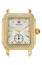 Women's Michele Deco 16 Diamond Gold Plated Watch Head, 29mm X 31mm
