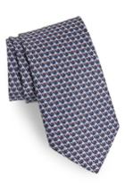 Men's Salvatore Ferragamo Ester Print Silk Tie, Size - Blue