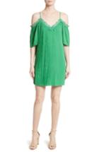Women's Alice + Olivia Mimi Pleat Cold Shoulder Shift Dress