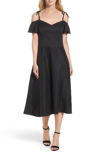 Women's Betsey Johnson Fit & Flare Dress - Black