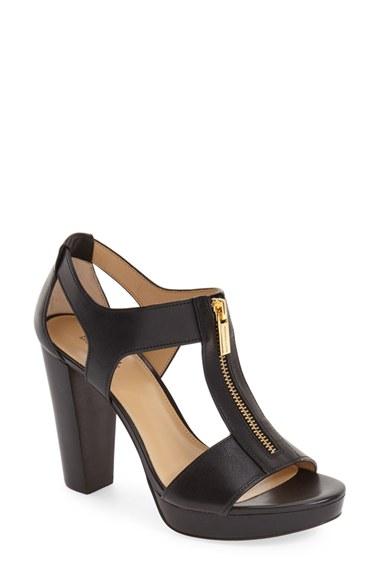 Women's Michael Michael Kors 'berkley' T-strap Sandal .5 M - Black