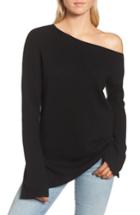 Women's Ella Moss Lucial One Shoulder Sweater - Black