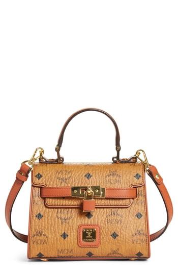 Mcm Mini Vintage Visetos Coated Canvas Satchel -