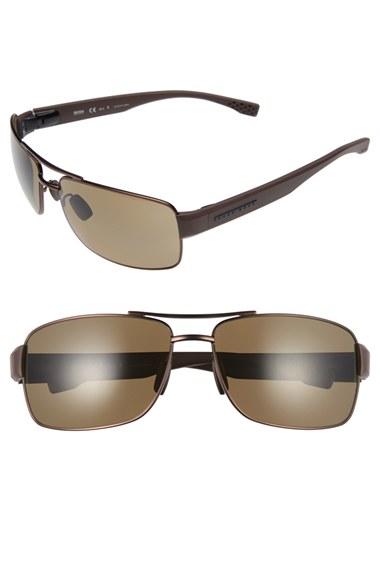 Men's Boss '0801/s' 63mm Sunglasses - Matte Brown