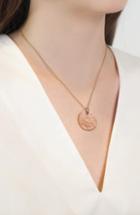 Women's Monica Vinader Engravable Havana Round Pendant Charm