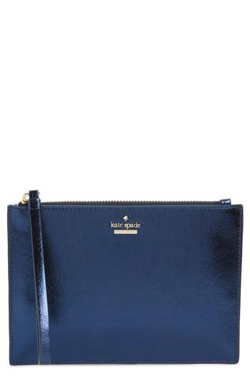 Women's Kate Spade New York Highland Drive - Yury Faux Leather Zip Pouch - Blue