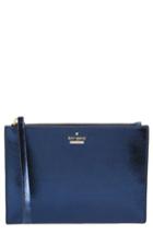 Women's Kate Spade New York Highland Drive - Yury Faux Leather Zip Pouch - Blue