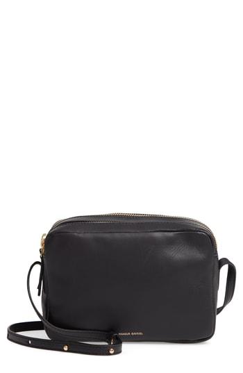Mansur Gavriel Double Zip Lambskin Leather Crossbody Bag -