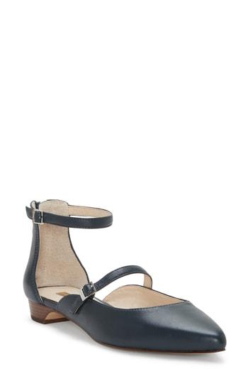 Women's Louise Et Cie Claire Ankle Strap Flat M - Blue