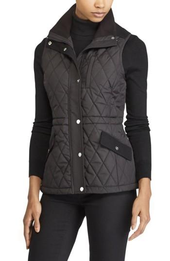 Women's Lauren Ralph Lauren Quilted Vest - Black
