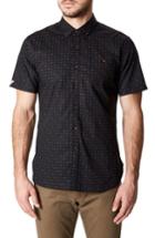 Men's 7 Diamonds Reverse Dot Print Woven Shirt - Black