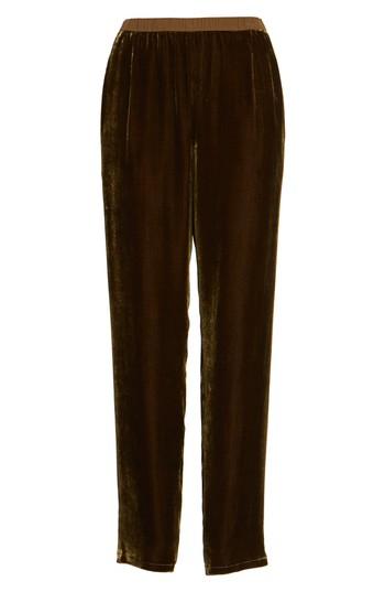 Women's Eileen Fisher Velvet Ankle Pants, Size - Green