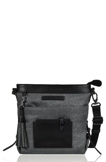 Sherpani Luna Waxed Cotton Canvas Crossbody Bag - Grey