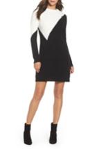 Petite Women's Vince Camuto Colorblock Sweater Dress P - Black