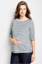Women's Maternal America 'sailor' Maternity Top - Black