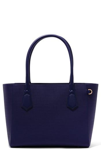 Dagne Dover 365 Signature Classic Coated Canvas Tote - Blue