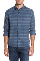 Men's Grayers Harcourt Modern Fit Double Cloth Striped Sport Shirt - Blue