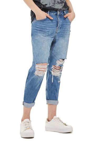 Petite Women's Topshop Hayden Ripped Boyfriend Jeans
