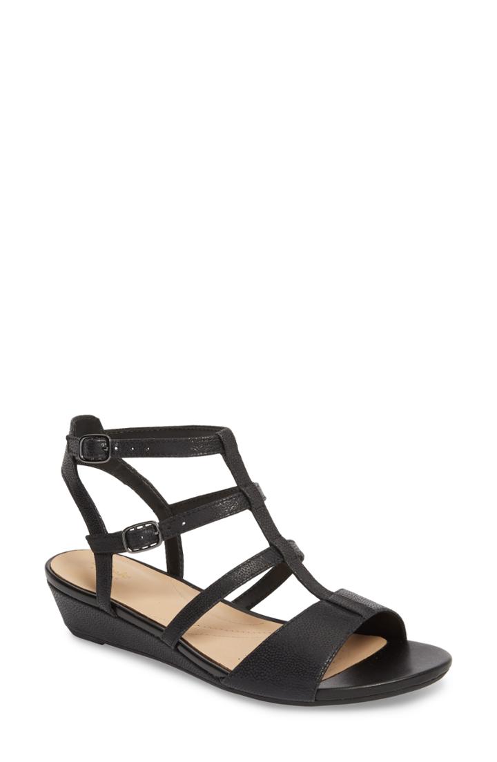 Women's Clarks Parram Spice Sandal M - Black