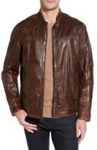 Men's Missani Le Collezioni Vintage Leather Jacket - Brown