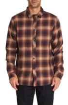 Men's Billabong Coastline Flannel Shirt - Brown