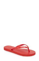 Women's Tory Burch Logo Flip Flop M - Red