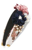 Tasha Floral Brocade Headband, Size - Pink
