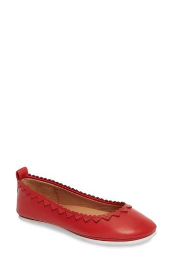 Women's Gentle Souls Dana Hearts Flat M - Red